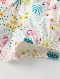 Floral Flamingo Printed Shorts - CCMOM