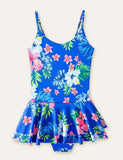 Floral Printed One-Piece Swimsuit - CCMOM