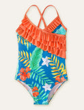 Floral Printed One-Piece Swimsuit - CCMOM