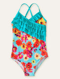 Floral Printed One-Piece Swimsuit - CCMOM