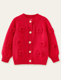 Flower Embroidered Knitted Sweater Cardigan