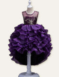 Flower Embroidered Princess Mesh Party Dress