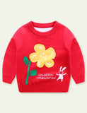 Flower Jacquard Sweater - CCMOM