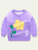 Flower Jacquard Sweater - CCMOM