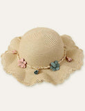Flower Sunshade Seaside Straw Hat - CCMOM