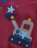 Forklift Embroidered Long-Sleeved Sweatshirt - CCMOM