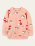 Fox Hedgehog Printed Sweatshirt