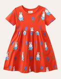 Full Printed Bunny Printed Dress - CCMOM