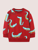 Full Printed Cartoon Crocodile Sweatshirt - CCMOM