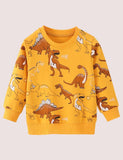 Full Printed Cartoon Dinosaur Sweatshirt - CCMOM