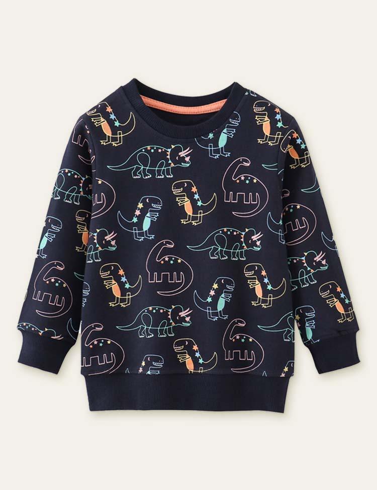 Funny Dinosaur Full Printed Sweatshirt - CCMOM