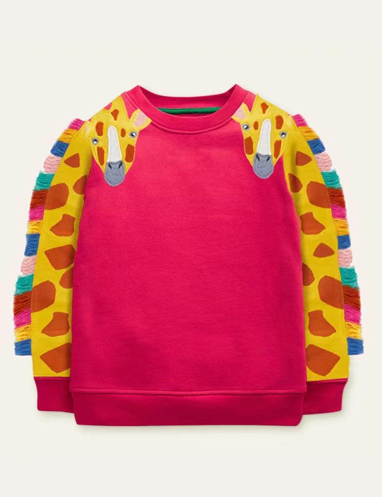 Giraffe Appliqué Sweatshirt - CCMOM