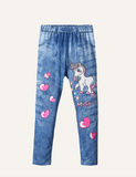 Girls' Cartoon Printed Trousers