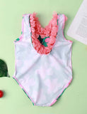 Girls' One-Piece Flower Swimsuit - CCMOM