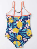 Girls' One-Piece Lemon Swimsuit - CCMOM