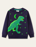 Glowing Dinosaur Printed Sweatshirt