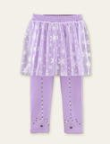 Ice and Snow Embroidery Leggings - CCMOM