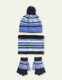 Knitted Hat + Scarf + Gloves Three-Piece Set