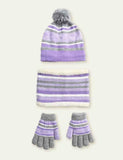 Knitted Hat + Scarf + Gloves Three-Piece Set - CCMOM
