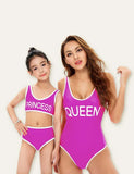 Letter Printed Family Matching Swimsuit - CCMOM