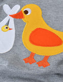Little Duck Appliqué Long Sleeve T-shirt - CCMOM