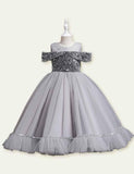 Mesh Sequins Princess Dress - CCMOM