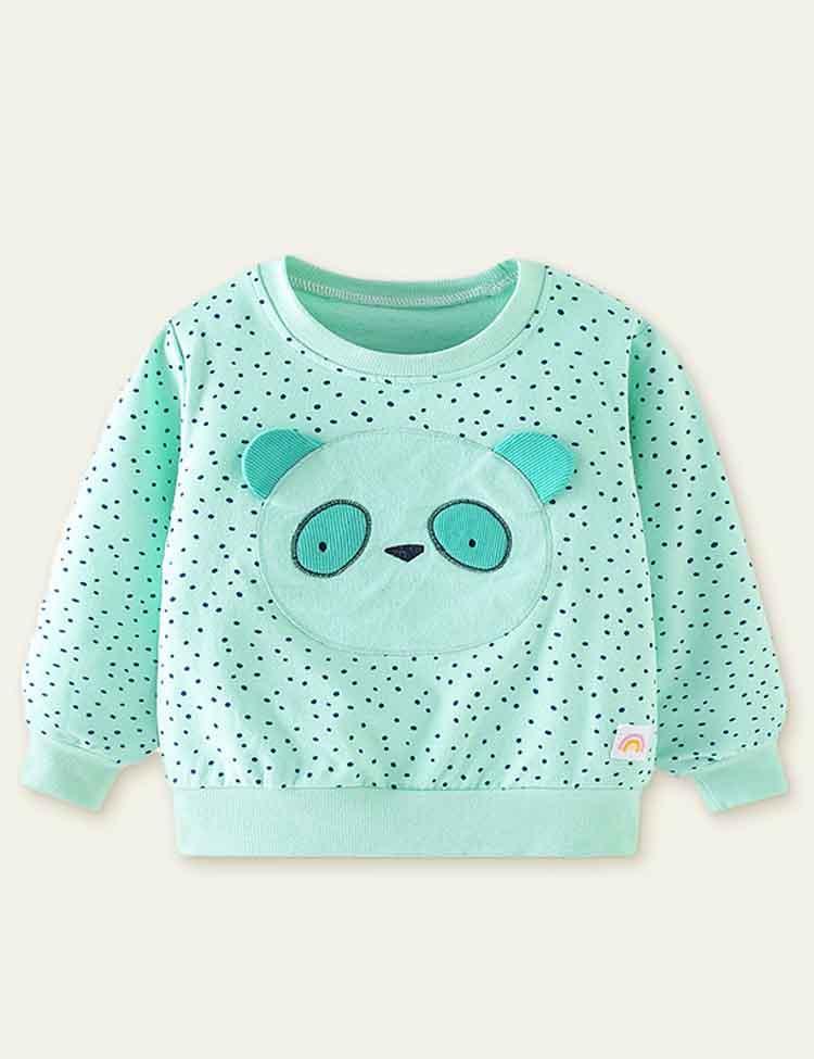 Panda Appliqué Sweater - CCMOM