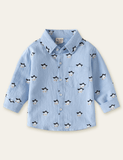 Penguin Printed Long Sleeve Shirt - CCMOM