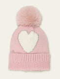 Pom Pom Heart-Shaped Hat - CCMOM