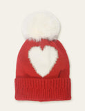 Pom Pom Heart-Shaped Hat - CCMOM