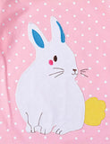 Rabbit Appliqué Long Sleeve Dress - CCMOM