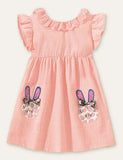 Rabbit Bow Appliqué Dress - CCMOM