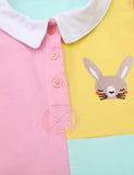 Rabbit Embroidered Colorful Dress - CCMOM