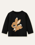 Rabbit Printed Long-Sleeved T-shirt - CCMOM