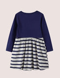 Rabbit Sequined Striped Dress - CCMOM