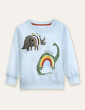 Rainbow Dinosaur Printed Sweatshirt - CCMOM