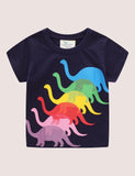 Rainbow Gradient Dinosaur T-shirt - CCMOM