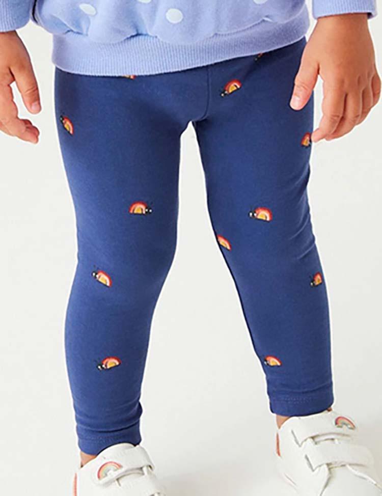 Rainbow Ladybug Appliqué Sweatshirt + Ladybug Printed Leggings - CCMOM