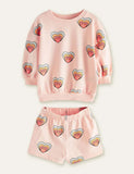 Rainbow Love Printed Sweatshirt Set - CCMOM