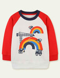 Rainbow Printing Sweatshirt - CCMOM