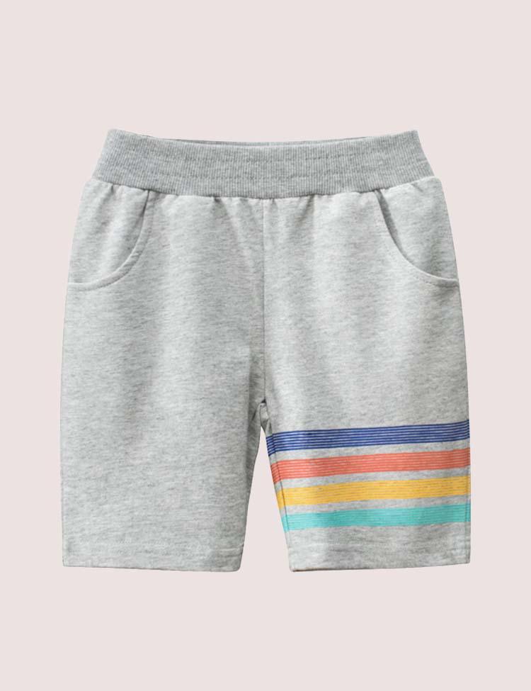 Rainbow Striped Shorts - CCMOM