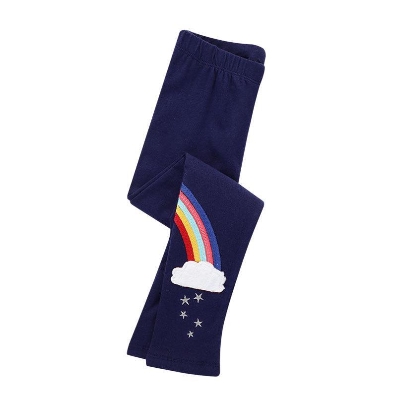 Rainbow Unicorn Appliqué Leggings - CCMOM