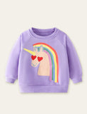 Rainbow Unicorn Printed Sweatshirt - CCMOM