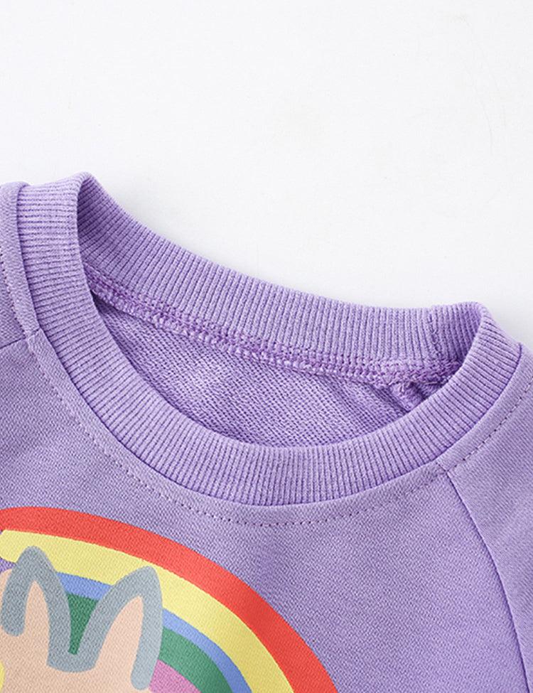 Rainbow Unicorn Printed Sweatshirt - CCMOM