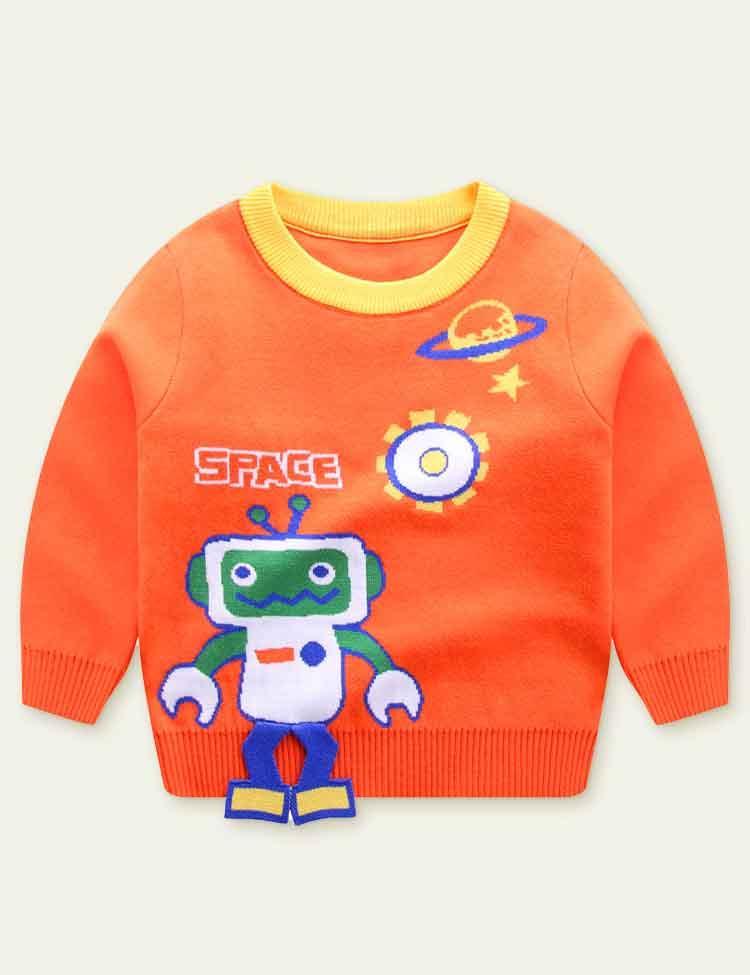 Robot Brocade Sweater - CCMOM