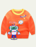 Robot Brocade Sweater - CCMOM