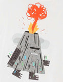 Robot Volcano Printed T-shirt - CCMOM