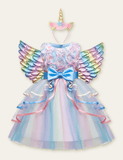 Rose Dream Mesh Party Dress + Unicorn Wings - CCMOM