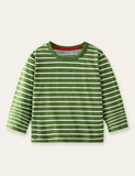 Round Neck Striped Long Sleeve T-shirt