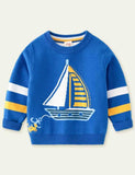 Sailboat Brocade Sweater - CCMOM